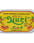 NURI Portuguese Sardines in Spiced Tomato Sauce  4 Pack  44 oz cans