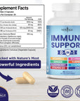 NEW AGE 8 in 1 Immune Support Booster Supplement with Echinacea, Vitamin C and Zinc 50mg, Vitamin D 5000 IU, Turmeric Curcumin & Ginger, B6, Elderberry 120 Count (Pack of 2)