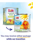 Dole Canned Tropical Fruit in Light Syrup  Passionfruit Juice Pineapple  Papaya Gluten Free Pantry Staples 1525 Oz 12 Count Packaging May Vary