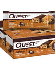 Quest Nutrition Dipped Chocolate Peanut Butter Protein Bars 18g Protein 1g Sugar 3g Net Carbs Gluten Free 12 Count