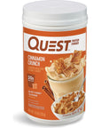 Quest Nutrition Cinnamon Crunch Protein Powder, 20g Protein, 2g Net Carb, 1g Sugar, Low Carb, Gluten Free, 1.6 Pound, 24 Servings