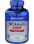 MRM Nutrition BCAA+™ 6000mg | Muscle Recovery | 6g Branch Chain Amino Acids per Capsule | with L-Glutamine | Premium Formula | Gluten-Free | 25 Servings