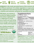 XPRS Nutra Organic Wheatgrass Juice Powder  Sustainably Grown in The US  Instant Wheat Grass Juice Powder Made from Concentrated Juice  More Potent Than Organic Wheatgrass Powder  8 Ounce