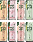 Perrier Flavored Carbonated Mineral Water Variety Pack 4 Flavors Slim Cans Natural Sparkling Drinking Water  Pack of 8