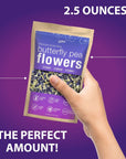 La Terra Premium Dried Blue Butterfly Pea Flower 35 OZ 100 Raw with No Fillers or Additives Gluten Dairy Caffeine Sugar Free Vegan Keto Friendly Hot and Cold Beverages