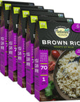 Natural Heaven Hearts of Palm Rice Brown  LowCarb and LowCalorie Brown Rice Keto Paleo PlantBased Healthy Food Ready to Eat 9 Oz Ea Pack of 6