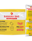 Banana Bag Oral Solution - Pharmacist Hydration Recovery Formula - Electrolyte & Vitamin Powder Packet Drink Mix - Sweet Orange - Pack of 5