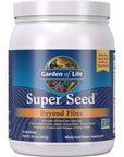 Garden of Life Super Seed - Vegetarian Whole Food Fiber Supplement with Protein and Omega 3, 1 Lb 5oz (600g) Powder