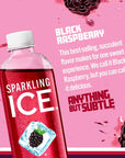 Sparkling Ice Black Raspberry Sparkling Water Zero Sugar Flavored Water with Vitamins and Antioxidants Low Calorie Beverage 17 fl oz Bottles Pack of 12