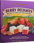 Liberty Orchards Berry Delights  Assorted Vegan Berry Snack Turkish Delight Candy Gift Box 10 Oz