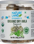 Nature Land Organics Dry Amla Sweet - 250G Jar