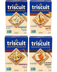 Triscuit Whole Grain Wheat Crackers 4 Flavor Variety Pack, 4 Boxes