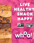 Whoa Dough Edible Cookie Dough Bars Certified NonGMO Kosher and Gluten Free Bars  Healthy Snack Foods  Plant Based Snacks  Real Ingredients  Variety Pack 6 Bars