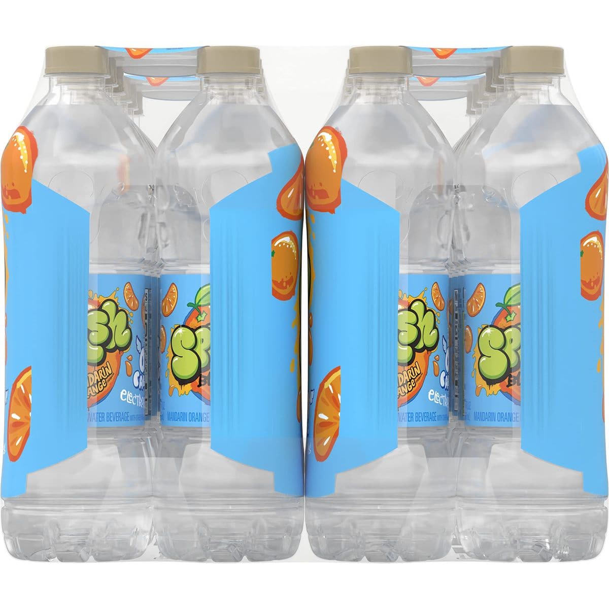 Splash Blast Flavored Water Beverage Mandarin Orange Flavor 169 Fl Oz Plastic Bottles 24 Pack