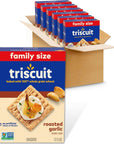 Triscuit Roasted Garlic Whole Grain Wheat Crackers Family Size 6  125 oz Boxes