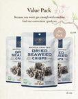 OHS DRIED SEAWEED CRISPS (Pack of 3) - Traditional Korean Healthy Snack