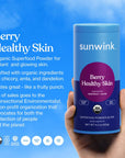 Sunwink Berry Healthy Skin Superfood Drink Mix  Hydration Drinks w Superfood Fruit Powder for Radiant Glow  Hydration w Organic Acai Goji Berry Amla Raspberry  Pineapple  42 oz 20 Servings