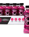 Clear Cut Hero HeroAid Sports Drink Apex Fruit Punch  Contains Essential Electrolytes for Peak Hydration  Natural Flavors  Ingredients Vitamins 5g Cane Sugar LowCalorie  16 Fl Oz Pack of 12