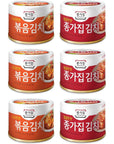 JONGGA Cabbage Fried Kimchi Can  Cabbage Kimchi Can  each 564oz160g nKorean Spicy Food Pack of 6 3384 Ounce