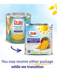 Dole Canned Fruit Mango Slices in Heavy Syrup Gluten Free Pantry Staples 155 Oz 12 Count Packaging May Vary