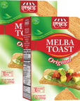 Snacktery Original Melba Toast Crackers  All Natural Thin and Crispy Flatbread Crackers  Classic Mini Toasts for Dips Spreads Salads  Tostadas Melba  7 Oz Pack of 2