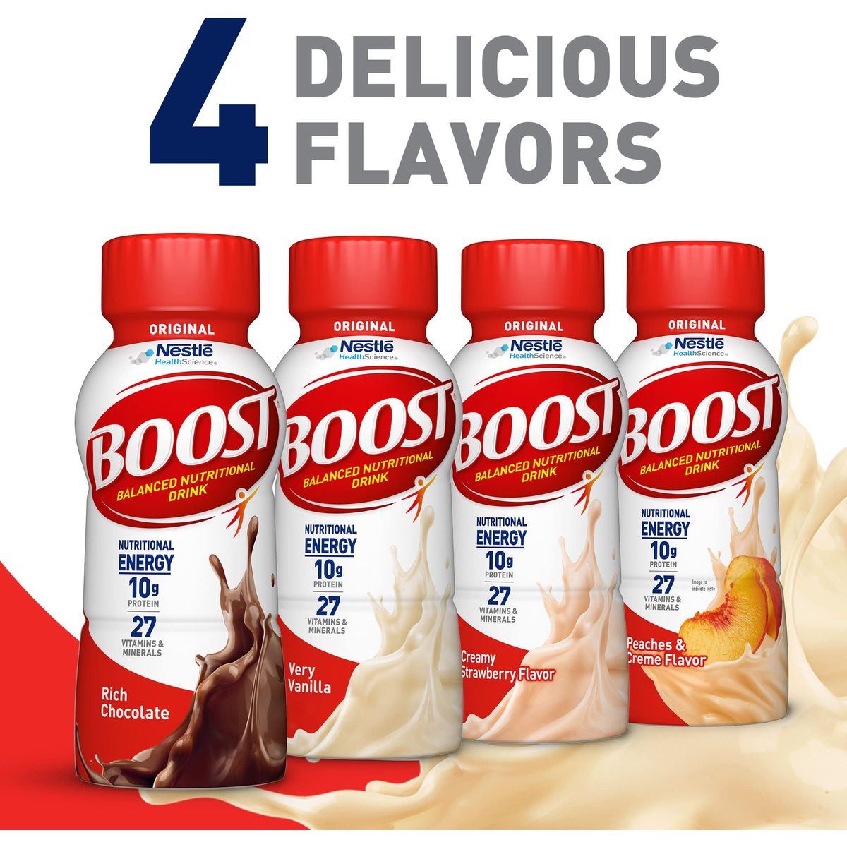 BOOST Original Nutritional Drink Very Vanilla 8 Fl Oz Pack of 24