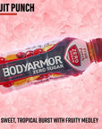 BODYARMOR ZERO Sugar Fruit Punch Sugar Free Sports Drink  LowCalorie Hydration  Natural Flavors with Potassium Packed Electrolytes Antioxidants and Bvitamins 16 fl oz pack of 12