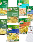 Knorr Pasta Sides Variety Pack of 7 Yummy Flavors Bundle Creamy Cheesy Pasta Side Dishes accompanied by a Snack Fun Shopping List