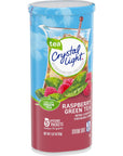 Crystal Light Green Tea Raspberry Drink Mix 20 Pitcher Packets 4 Canisters of 5