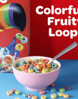 Kelloggs Froot Loops Breakfast Cereal Kids Cereal Family Breakfast Original 18 Boxes