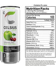 CELSIUS Sparkling Green Apple Cherry - 12 Fl Oz (Pack of 12)