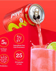 POPPI Sparkling Prebiotic Soda Beverages wApple Cider Vinegar Seltzer Water  Fruit Juice Short List 12oz 12 Pack Packaging May Vary