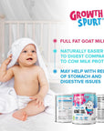 Goat Milk Toddler Formula - Growth Spurt Powdered Comfort & Gentle Formula - Lactoferrin, 2'-FL HMO, Prebiotics, Probiotics, Iron, DHA & ARA, Methylfolate, Immune Support, Non GMO Infant Baby Transition Weaning