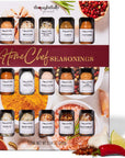 Thoughtfully Gourmet, Home Chef Seasoning Gift Set, Includes a Wide Variety of Spice Blends, Rubs, Salts and Seasonings to Make a Chef Inspired Meal From Home, Set of 15