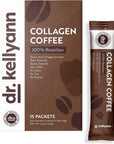 Dr Kellyann GrassFed Collagen Instant Coffee 15 Packets  Keto  Paleo Friendly  Sugar free Dairy free Grain Free  Brazilian Slimming Collagen CoffeetoGo