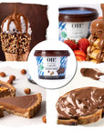 OH Mai  Sugar Free Hazelnut Chocolate Cocoa Spread Fudge and Candy Melt 705 oz Jar  Gluten Free Stevia Sweetened for Breakfast Topping Snacks Dessert Made in Spain Pack of 4