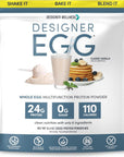 Designer Wellness, Designer Egg, Natural Egg Yolk & White Protein Powder, Keto and Paleo Friendly, Low Calorie, Less Fat and Cholesterol, Classic Vanilla, 12.4 Ounce