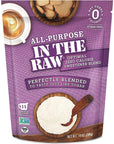 All-Purpose In The Raw Nature’s Zero Calorie Sweetener, Sugar Free Substitute Baking, Coffee, Stevia, Monk Fruit, Allulose, Erythritol Blend, Keto, Low Carb, Vegan, Gluten Free, 14 Oz (Pack of 1)