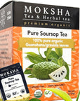 Pure Soursop Tea Case of 360 Organic Tea Bags made with Pure Graviola Leaf Guanabana Leaves Moksha Ayurveda