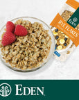 Eden Organic Rye Flakes 16 oz Toasted and Rolled 100 Whole Grain Cereal Hot or Cold