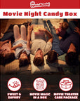 Movie Night Supplies  2 Bags of Popcorn  Movie Theater Candy 1 each of MMs Reeses Pieces Mike and Ike Original Fruit Cookie Dough Bites  Movie Candy  WhataBundle Movie Night Basket Gift Set