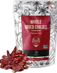 Soeos Whole Dried Chili 4oz, Medium Spicy, Natural and Premium, Great for Mexican Recipes, Dry Szechuan Pepper, Dry Chile Peppers, Sichuan Pepper, Dried Red Chilie, Whole Dried Chili Peppers.