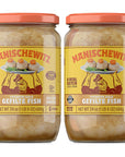 Manischewitz Premium Gold Gefilte Fish with Carrots 24oz 2 Pack Kosher for Passover