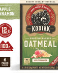 Kodiak Cakes Instant Oatmeal Packets Apple Cinnamon High Protein 100 Whole Grains 6 boxes with 6 packets each 36 packets