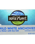 Wild Planet Wild White Anchovies in Water 3rd Party Mercury Tested 44 Ounce