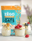 Unrivaled Taste and Nutrition of Old Fashioned Oats Includes Zego Gluten Free Organic Rolled Oats  Double Protein Old Fashioned Oatmeal 14 oz Organic Rolled Oats Comes with GOOD FOR MY HOME Box