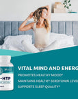 Vimergy 5-HTP Capsules, 60 Servings - Healthy Mood & Stress Support Supplement - Promotes Healthy Levels of Serotonin for Stress Management, Vegan, Non-GMO, Gluten-Free, Grain-Free, & Paleo