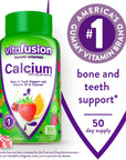 vitafusion Chewable Calcium Gummy Vitamins for Bone and Teeth Support, Fruit and Cream Flavored, America’s Number 1 Gummy Vitamin Brand, 50 Day Supply, 100 Count