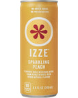 IZZE Sparkling Juice - 4 Flavor - Sunset Variety Pack - 8.4 Fl Oz Can (Pack of 24) Peach