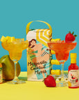 Thoughtfully Cocktails Margarita Mixer Gift Set 23 Ounces Each Flavors Include Blood Orange Strawberry Mango Watermelon and Lime Includes Rimming Salt Pack of 5 Contains NO Alcohol